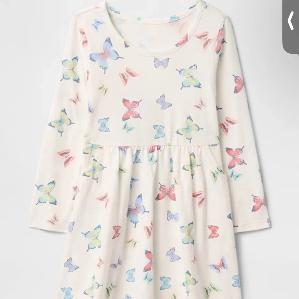 GAP Kids Dress with Colorful Butterfly Print - Cream